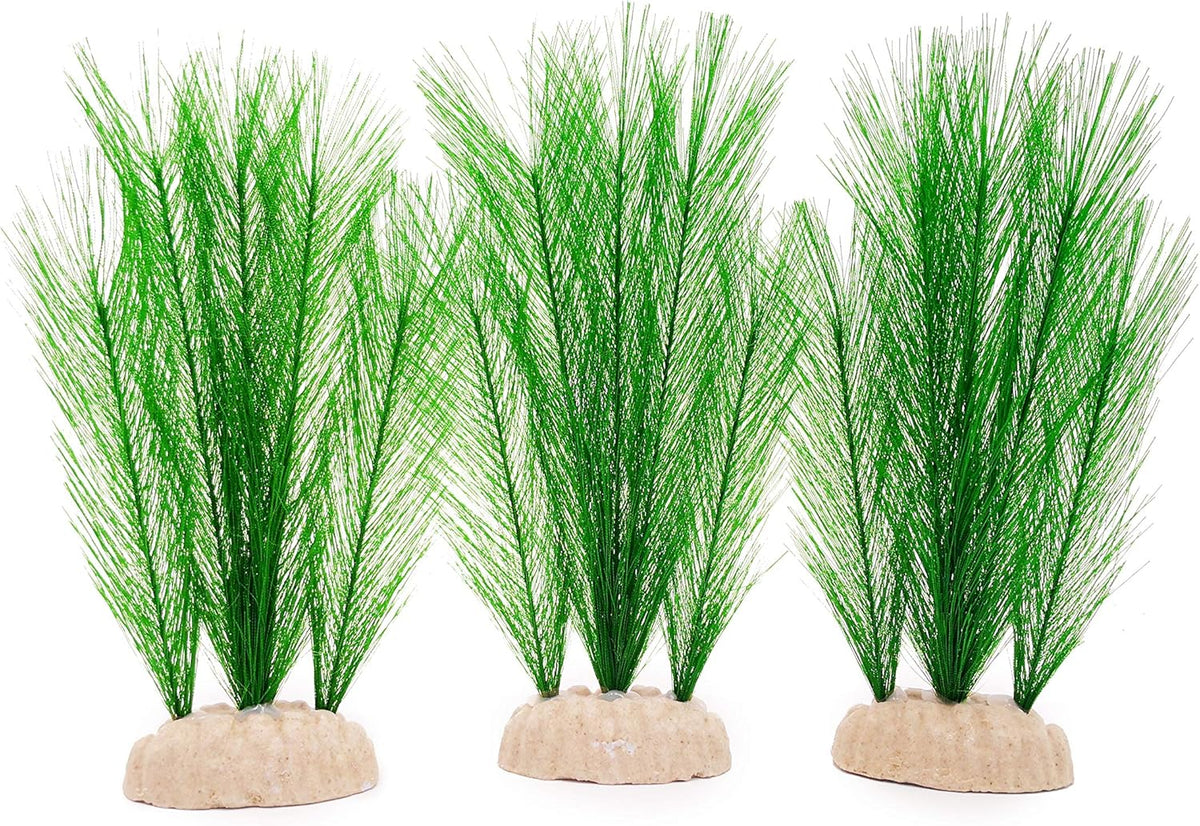 BEGONDIS 3Pcs Aquarium Decorations Fish Tank Artificial Green Water Plants Made of Silk Fabrics