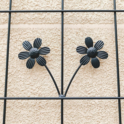 Garden Trellises, 2 Pack Black Metal Coated Rustproof Trellis for Climbing Plants Outdoor, Roses