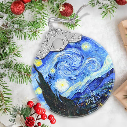 Christmas Ornament - Stained Glass Van Gogh Starry Night - Home Decor - Holiday Present Ideas