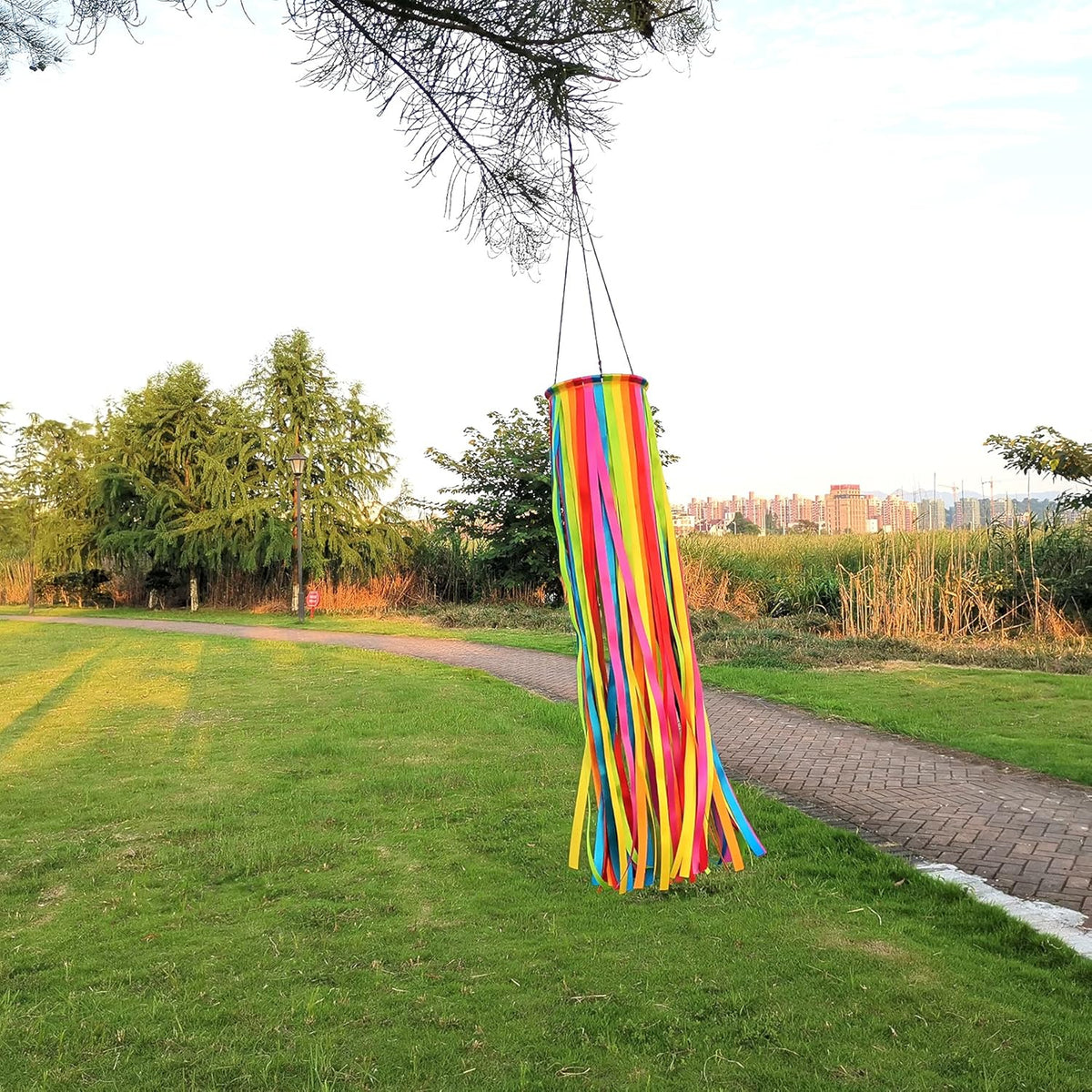 Satin Ribbon Windsock Streamer, Outdoor Decorations for Your Patio, Garden, Yard, Dock and Camper