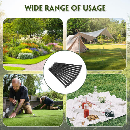 Landscape Edging Stakes, 200 Pcs 8" Plastic Garden Spikes, Spiral Nylon Anchoring Spikes for Paver