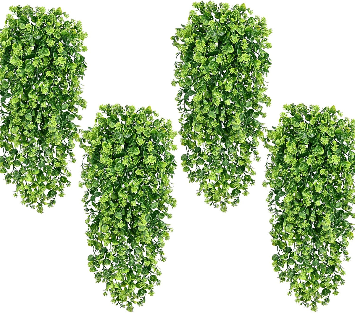 Waipfaru 4Pcs Fake Hanging Plants 3ft Fake Plants UV Resistant Fake Vines Artificial Decor for