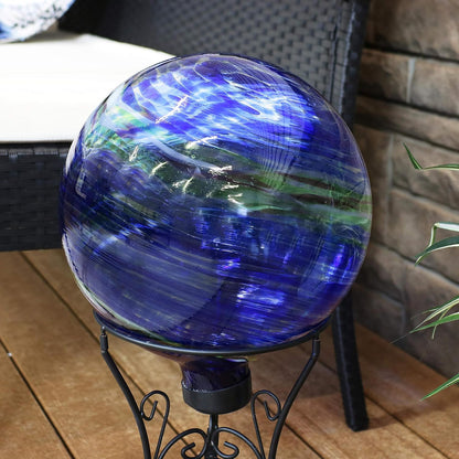Sunnydaze 10-Inch Gazing Ball for Garden - Glass Gazing Globe for Outside - Garden Orb Yard Decor