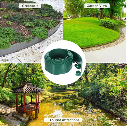 uxcell Landscape Edging, 1Pcs 20FT x 3.94" - No Dig Garden Edging Kit with 18 Stakes, Landscape