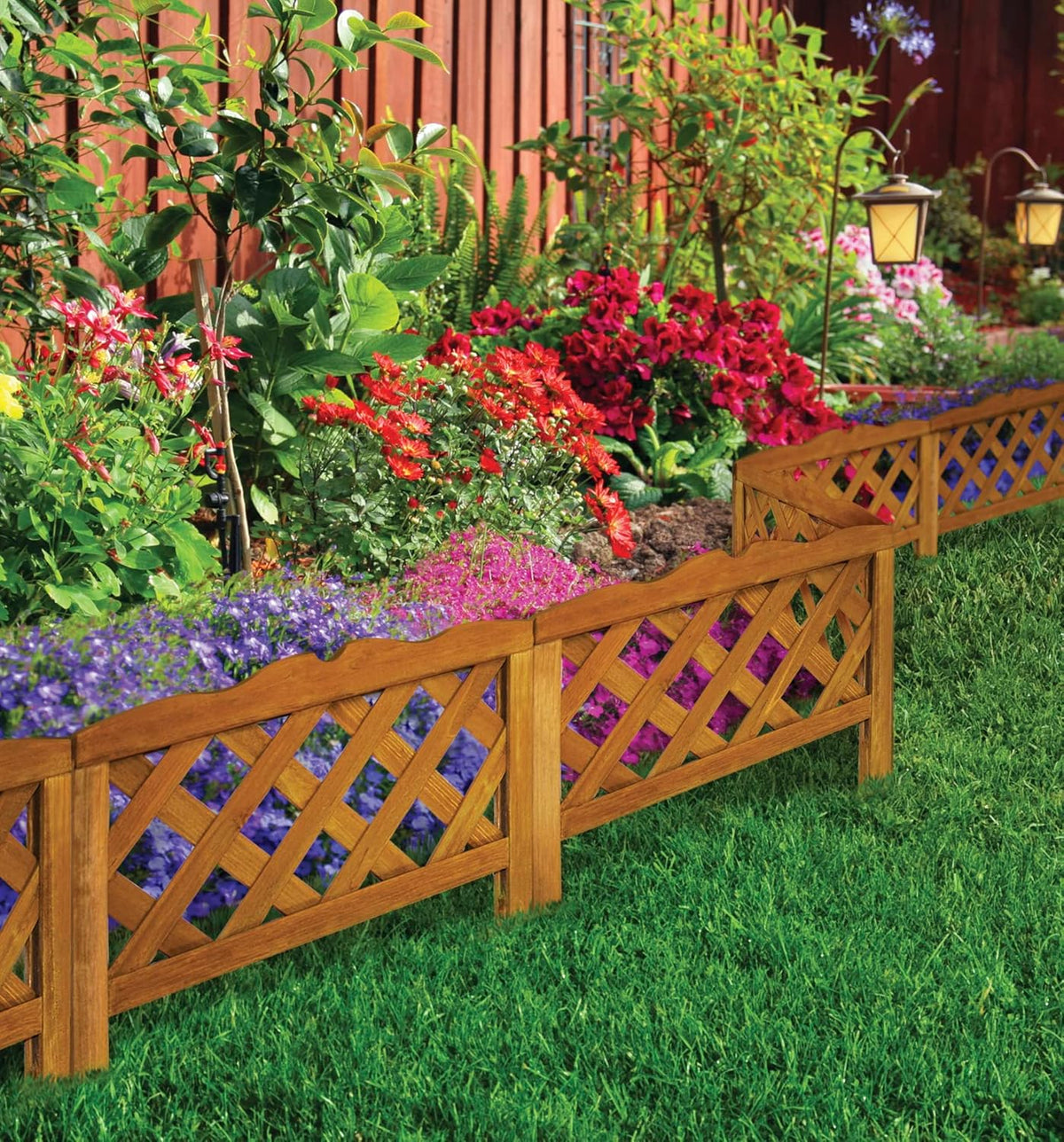 Greenes Fence Lattice Picket Border Fence 19.5 in. L x 19 in. H (12-Pack)