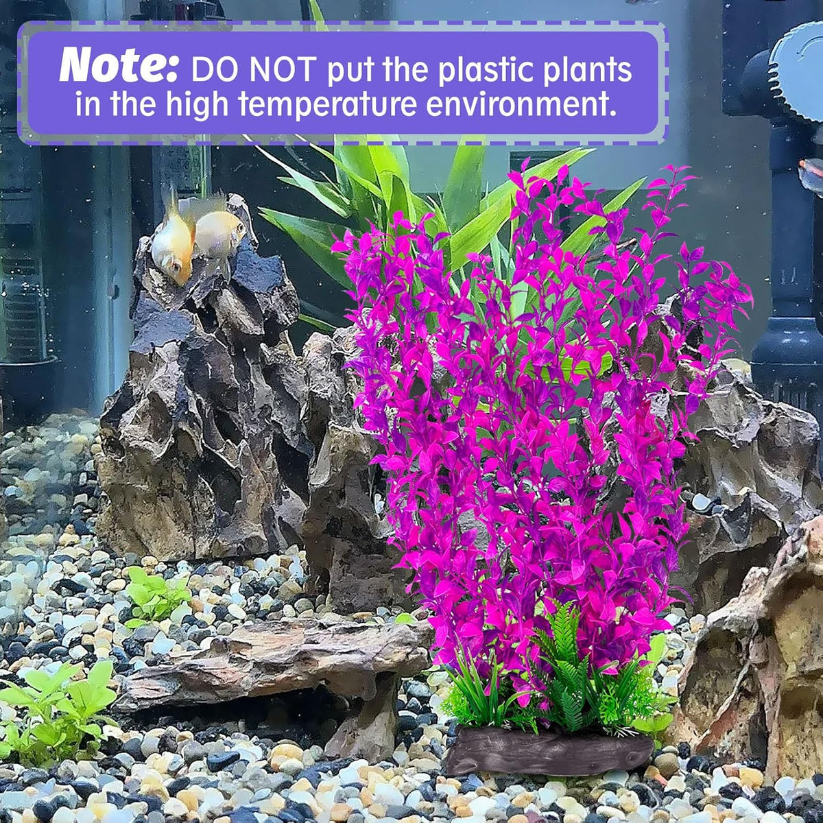 Hamiledyi Aquarium Plastic Plants Aquarium Decor Artificial Fish Tank Plants,Tall Fish Tank