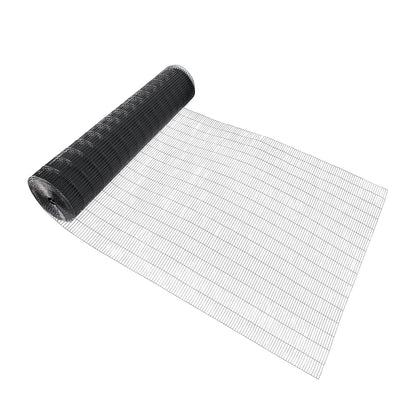 Fencer Wire 16 Gauge Black Vinyl Coated Welded Wire Mesh Size 0.5 inch by 3 inch (4 ft. x 50 ft.)