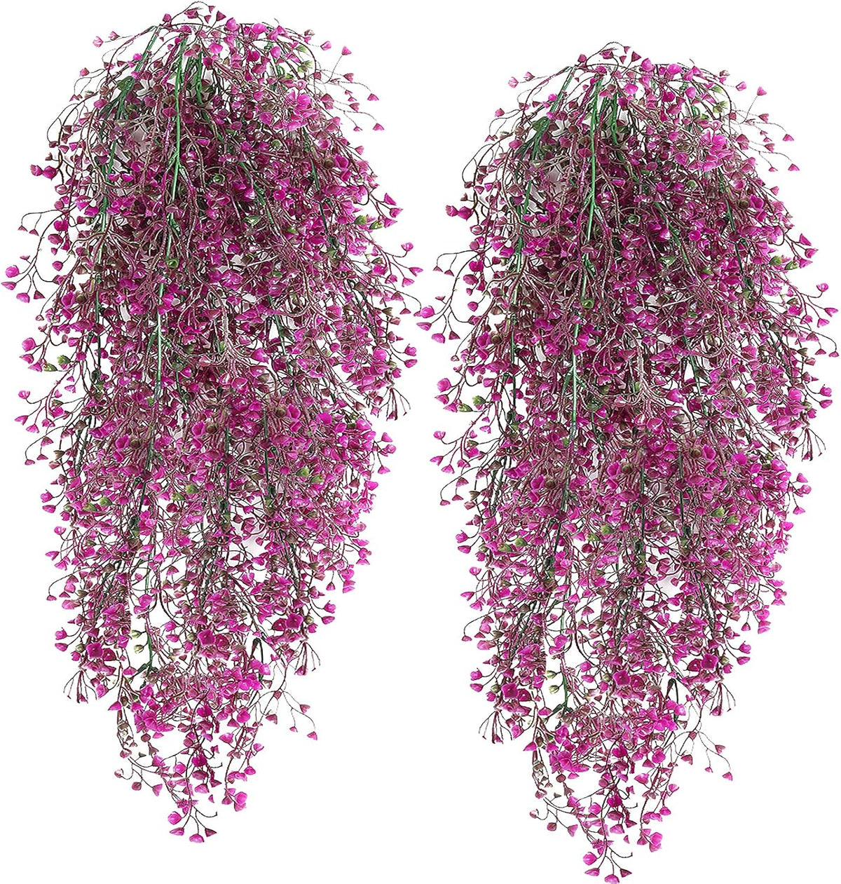 RECUTMS Artificial Hanging Plants Fake Hanging Vines Boston Fern Greenery Hanging Wall Plants for