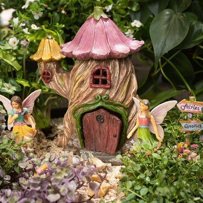 PRETMANNS Fairy House Kit - Fairy Garden Accessories for Outdoor Miniature Village Decor, with