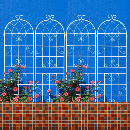 Metal Garden Trellis Rustproof Trellis for Climbing Plants Outdoor Flower Support Butterfly Deco