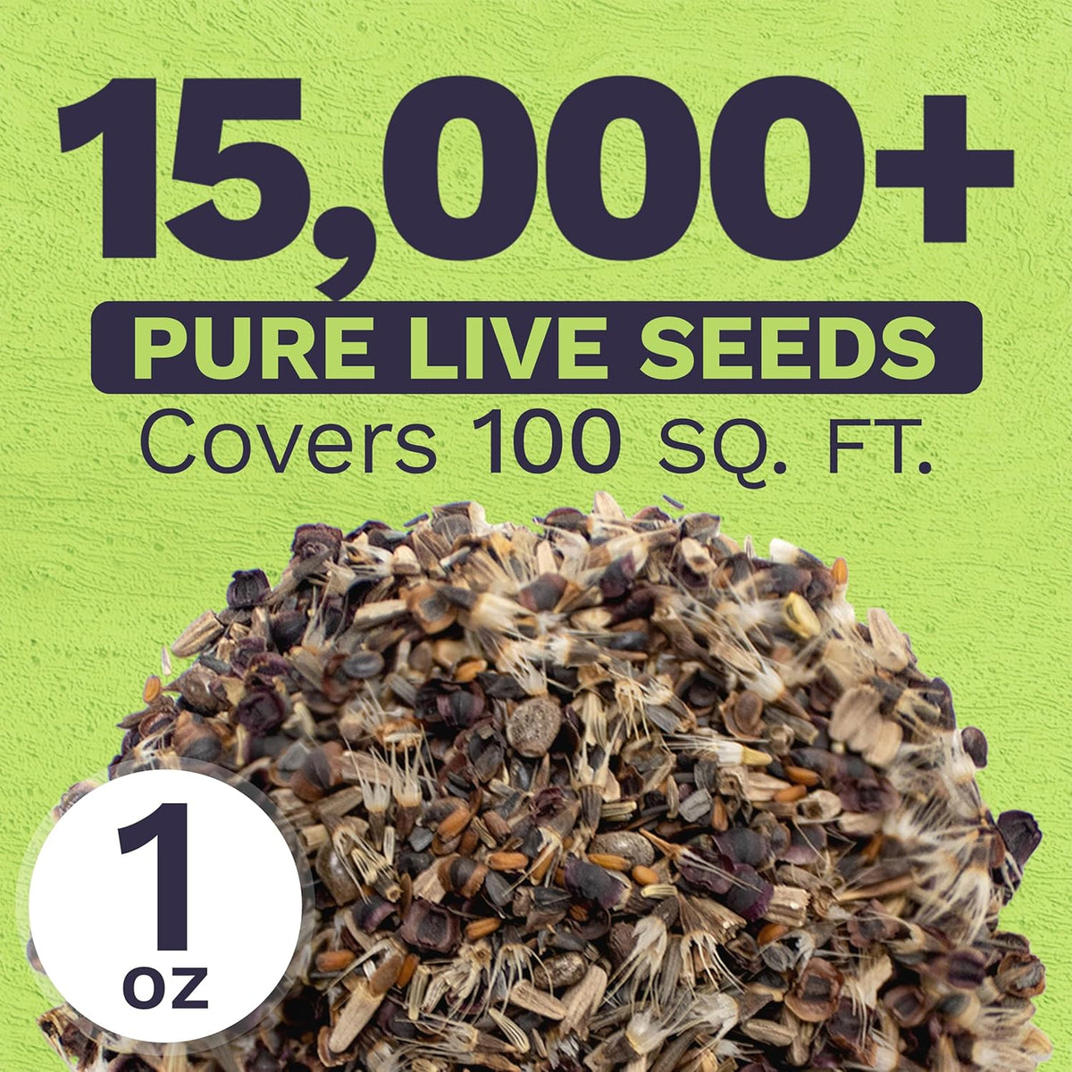 Perennial Wildflower Seeds Mixture - Bulk 1 Ounce Packet - Over 15,000 Pure Live Seed - Open