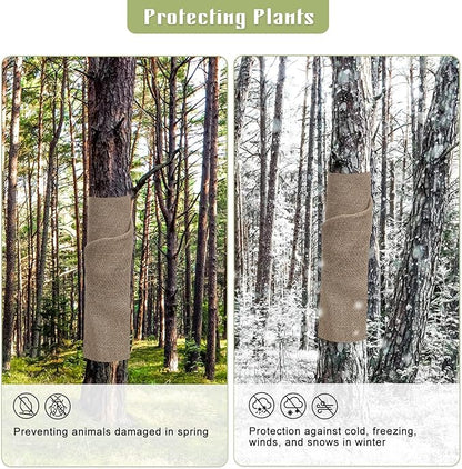 Svepndic 40in x 19ft Multipurpose Natural Burlap Fabrics Tree Wraps Rolls Tree Trunk