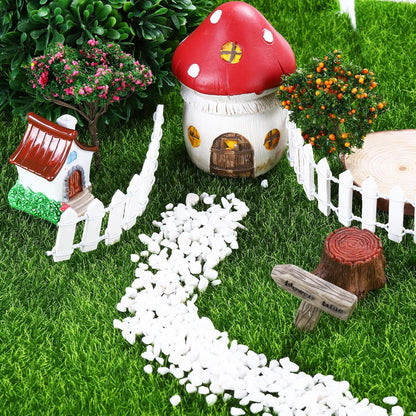 Elcoho 10 Pieces Fake Grass for Crafts Fairy Garden 6 x 6 Inches Artificial Garden Grass for