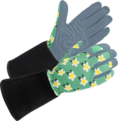 SKYDEER Premium Genuine Deerskin Suede Women's Gardening Gloves, Ultra-Soft Padded, Comfort Fit for