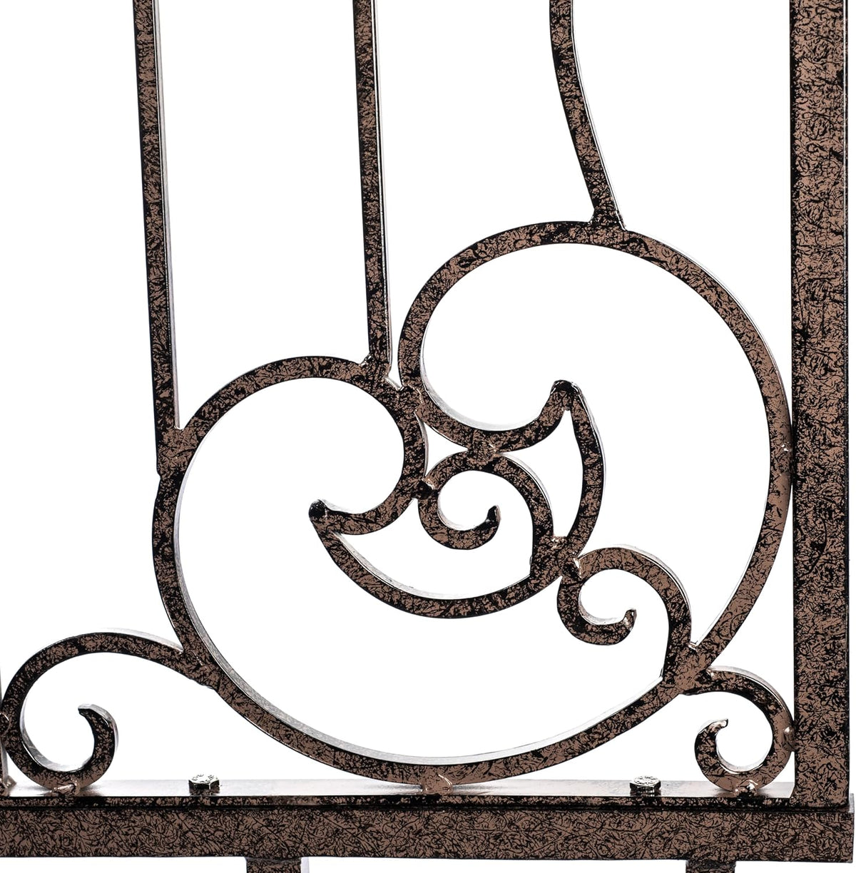 H Potter 8 Foot Tall Garden Trellis Wrought Iron Heavy Scroll Metal Decoration Lawn Patio and Wall