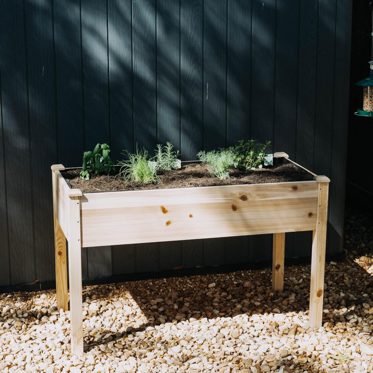 Backyard Expressions Wooden Raised Garden Bed | 48" x 24" x 30" Elevated Planter Box with Included