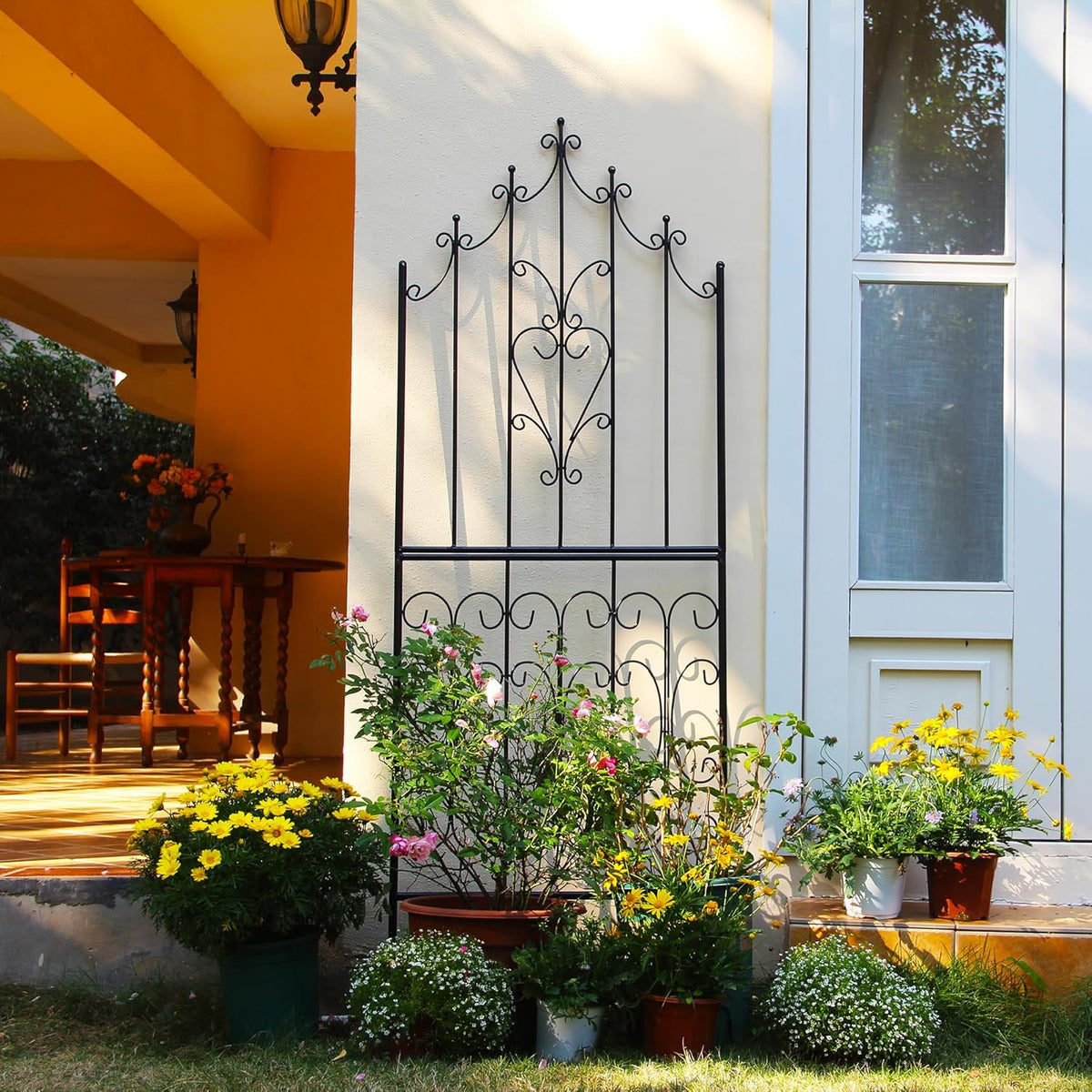Trellis for Climbing Plants 70.8" H x 25.6" W Metal Premium Quality Material Rust-Resistant