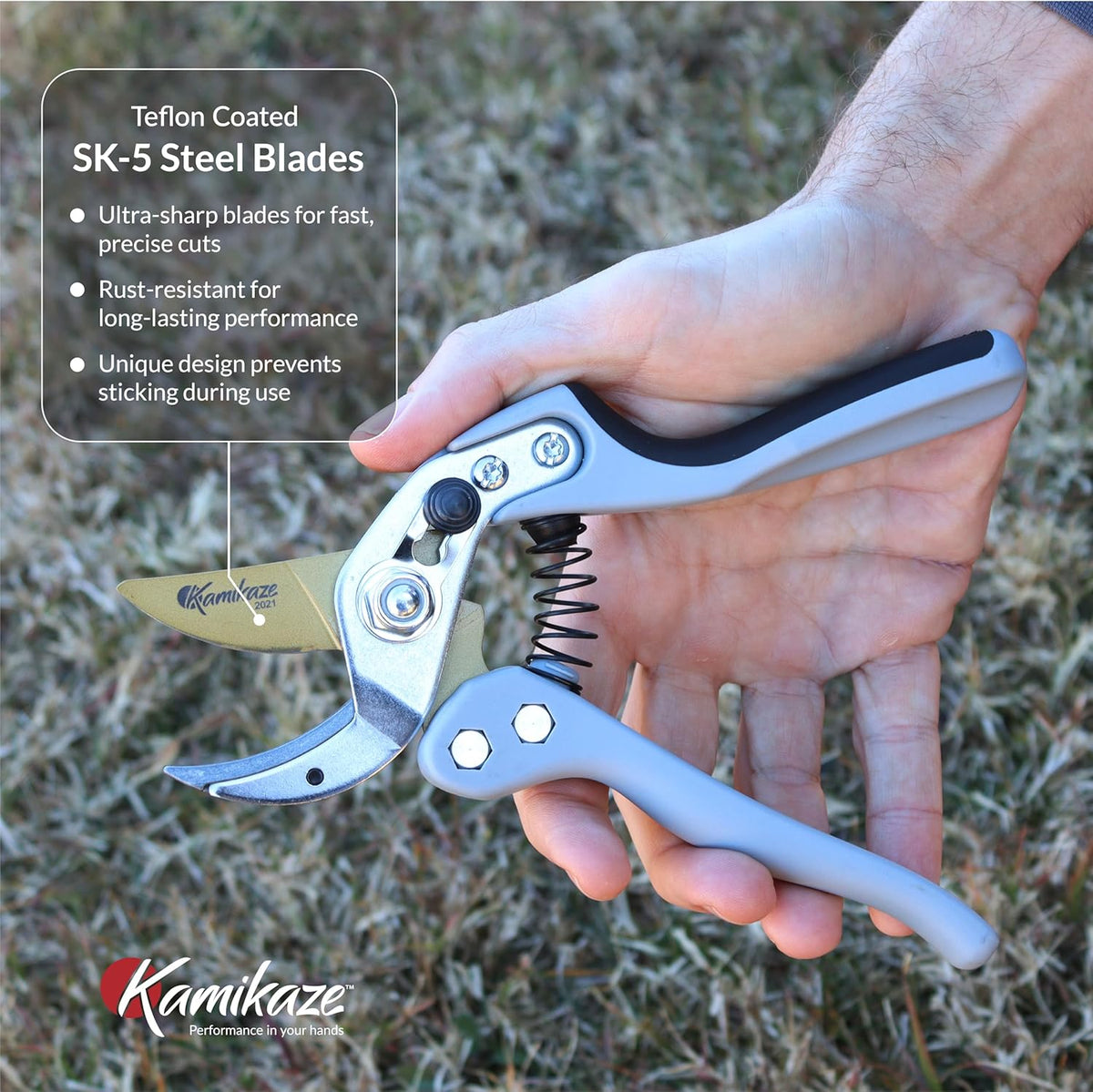 KM1-M FORCE ANVIL SHEAR- ANVIL PRUNER, Pruning Shears. Garden Pruners, Plant Pruners, Pruning