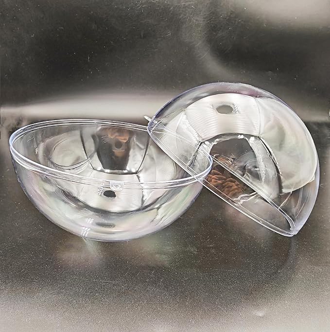 Acrylic Hollow Ball, Clear Plastic Fillable Ornaments Ball, DIY Clear Plastic Balls for New Years