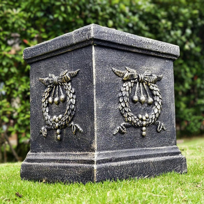 Garden Ear of Wheat Pedestal Statue Outdoor Base Decorative Sculpture Garden Flower Pot Side Table