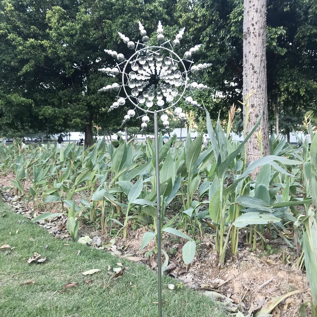 Unique and Magical Metal Windmill, 3D Wind Powered Kinetic Sculpture, Wind Spinner Solar, Wind