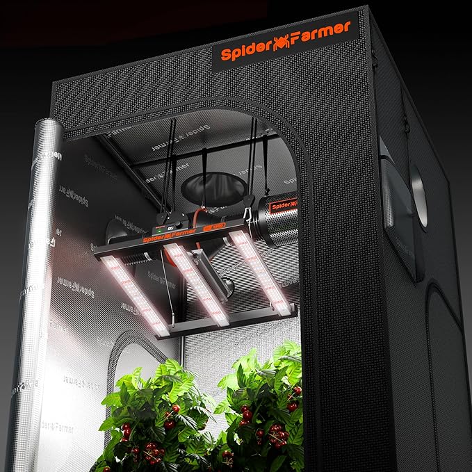Spider Farmer SE1500 LED Grow Light 150W, Samsung LM301H EVO Diodes, 2025 Upgraded Remote App