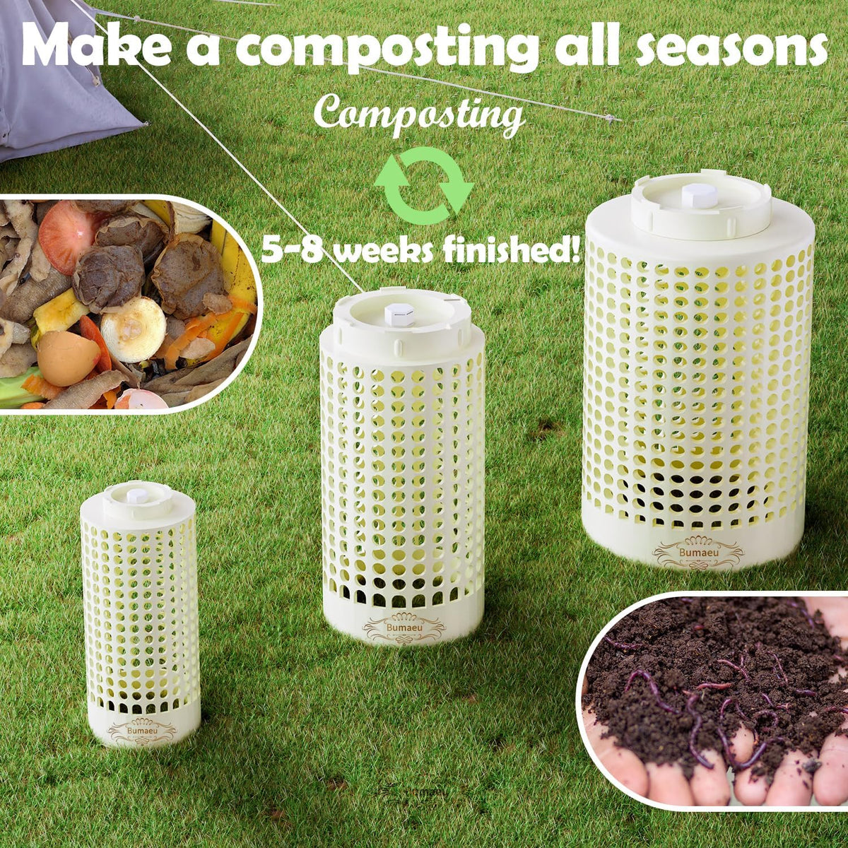 Underground Worm Farm, Garden Mini vermicomposting bin for use in Outdoor Gardening from Kitchen