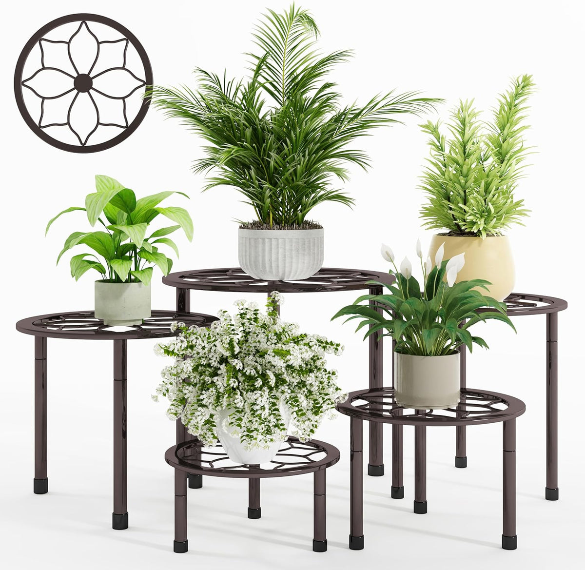 Metal Plant Stand Indoor Outdoor,Indoor Plant Stands for Patio Rust Proof,Heavy Duty Flower Pot