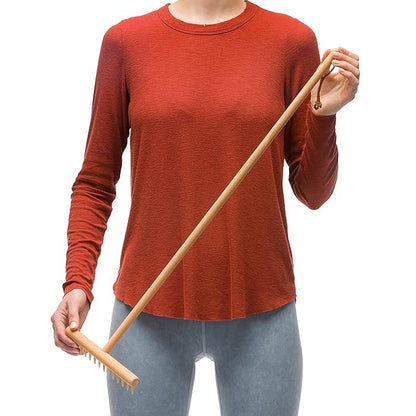 Redecker Rug Fringe Comb, Eco-Friendly Carpet Rake, Oiled Beechwood, 28-1/3-Inch Handle, Made in