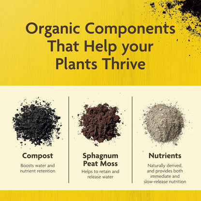 Miracle-Gro Organic Outdoor Potting Mix, for Outdoor Container Plants, Contains Quick-Release
