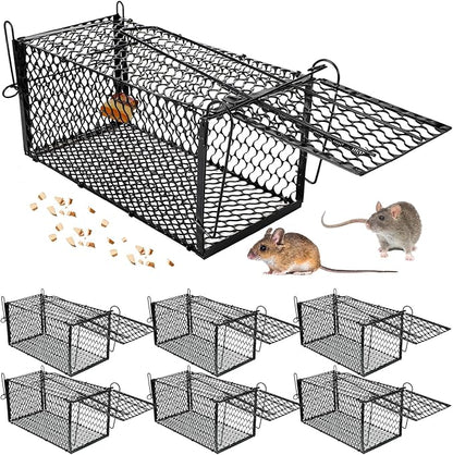 Qualirey 6 Pcs Humane Rat Trap Small Chipmunk Mouse Squirrel Cage Rodent Animal Voles Hamsters Cage