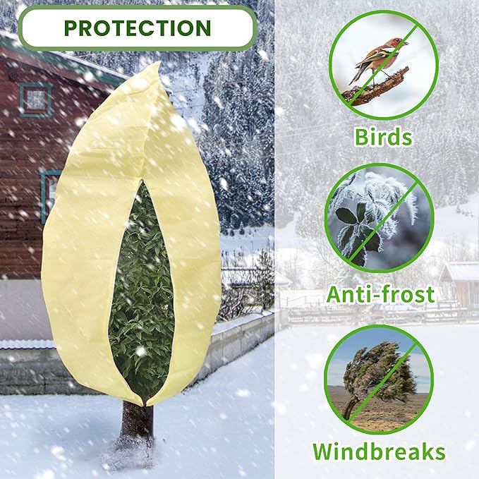 TCBWFY 95x80inches Huge Plant Covers Freeze Protection Frost Cloth for Outdoor Plants,2.82oz/yd²