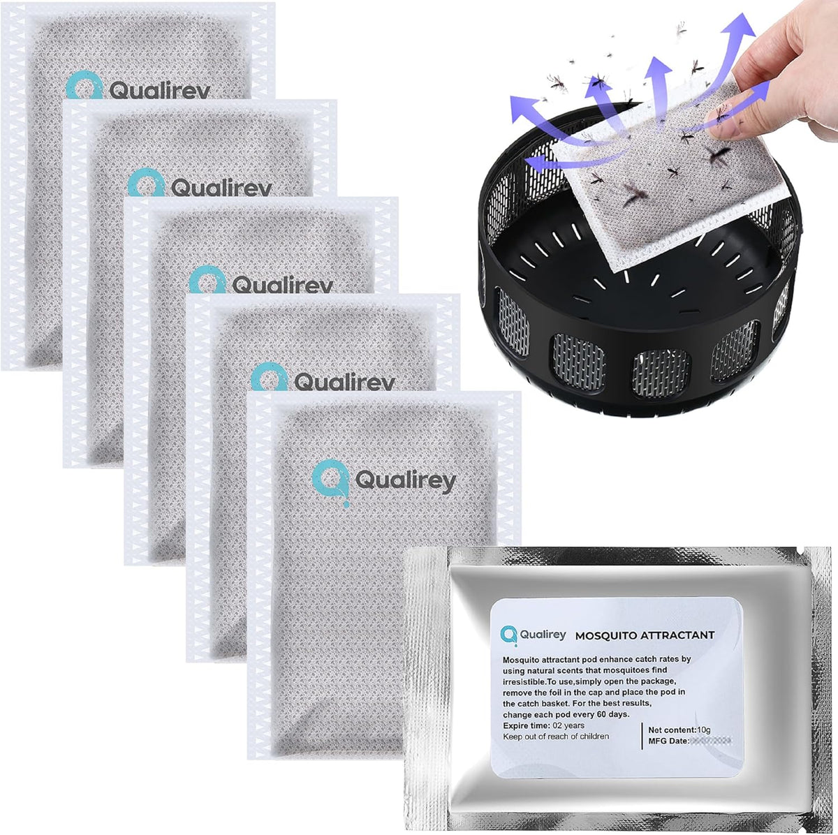 6 Pack Mosquito Attractant in Bulk, Lure for Bug Zapper Bait Refill Compatible with All Mosquito
