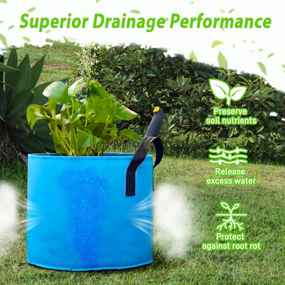 7 Pack 10 Gallon Plant Grow Bags - Mixed 7 Colors with Reinforced Handles & Aeration Design, Ideal