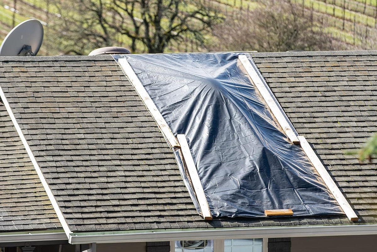 Aluf Plastics Black Plastic Sheeting - 10' x 100', 6 MIL Heavy Duty Gauge - Vapor and Moisture