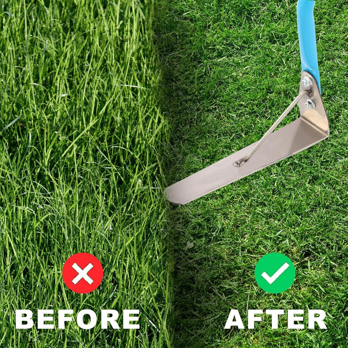 sancat Weed Cutter,Weeder with Double-Edged 304 Stainless Steel Sharp Blade, Manual Weed wracker