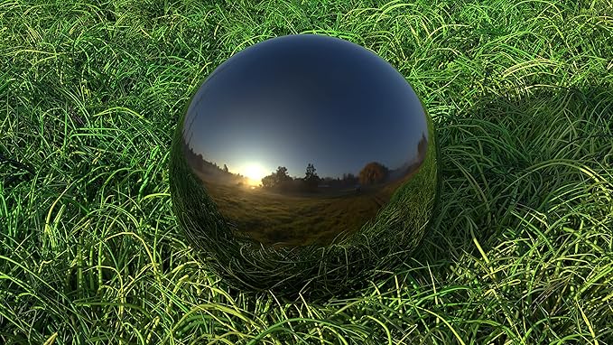 Lulu Decor, Size 12 Titanium Stainless Steel Gazing Mirror Ball, Smooth Reflective Shiny Garden