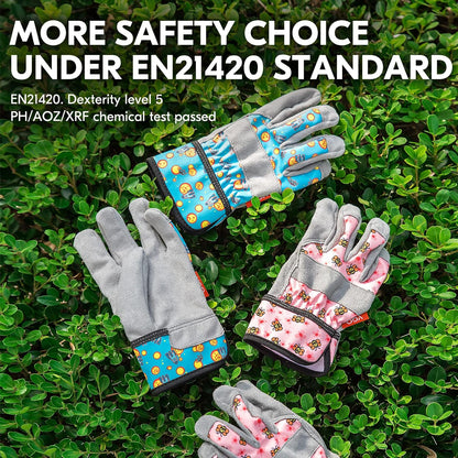 Vgo... 1-Pair Age 6-7 Kids Gardening Gloves,Children Yard Work Gloves,Soft Safety Outdoor Playing