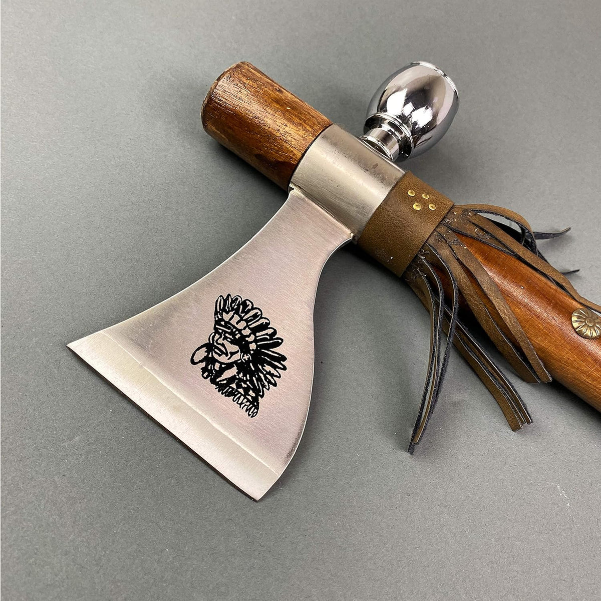 PS 19" Tomahawk Axe Hatchet with Pipe Function. for Camping, Home Decoration, Outdoor Sports Uses