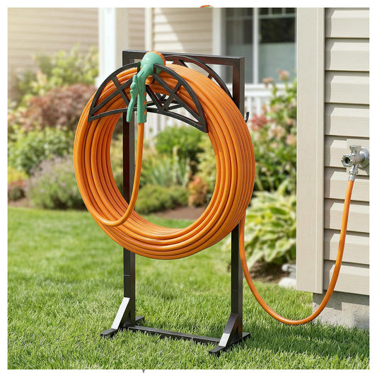 YFFSRJDJ Garden Hose Reel, Heavy Duty Water Hose Holder for Outside