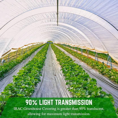 Farm Plastic Supply - Clear IRAC Greenhouse Plastic Sheeting - 6 Mil - (24' x 70') - 4 Year UV