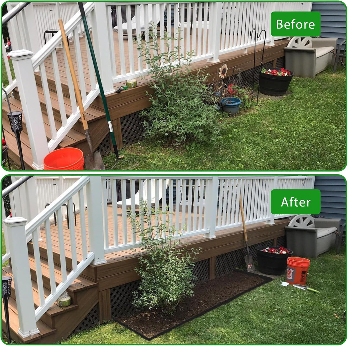 Landscape Edging Border 33 FT 2 Inch Tall with 60 Spikes, Plastic Edging for Landscaping, Garden