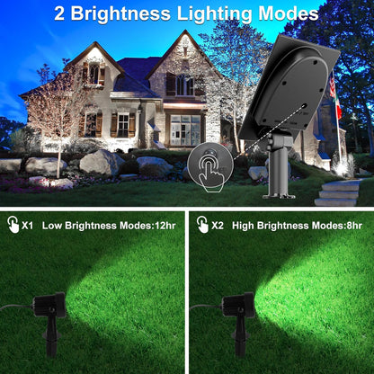 Solar Spot Lights Outdoor, 4-in-1 Solar Landscape Spotlight Waterproof 9.8ft Cable, 5W 3000mAh
