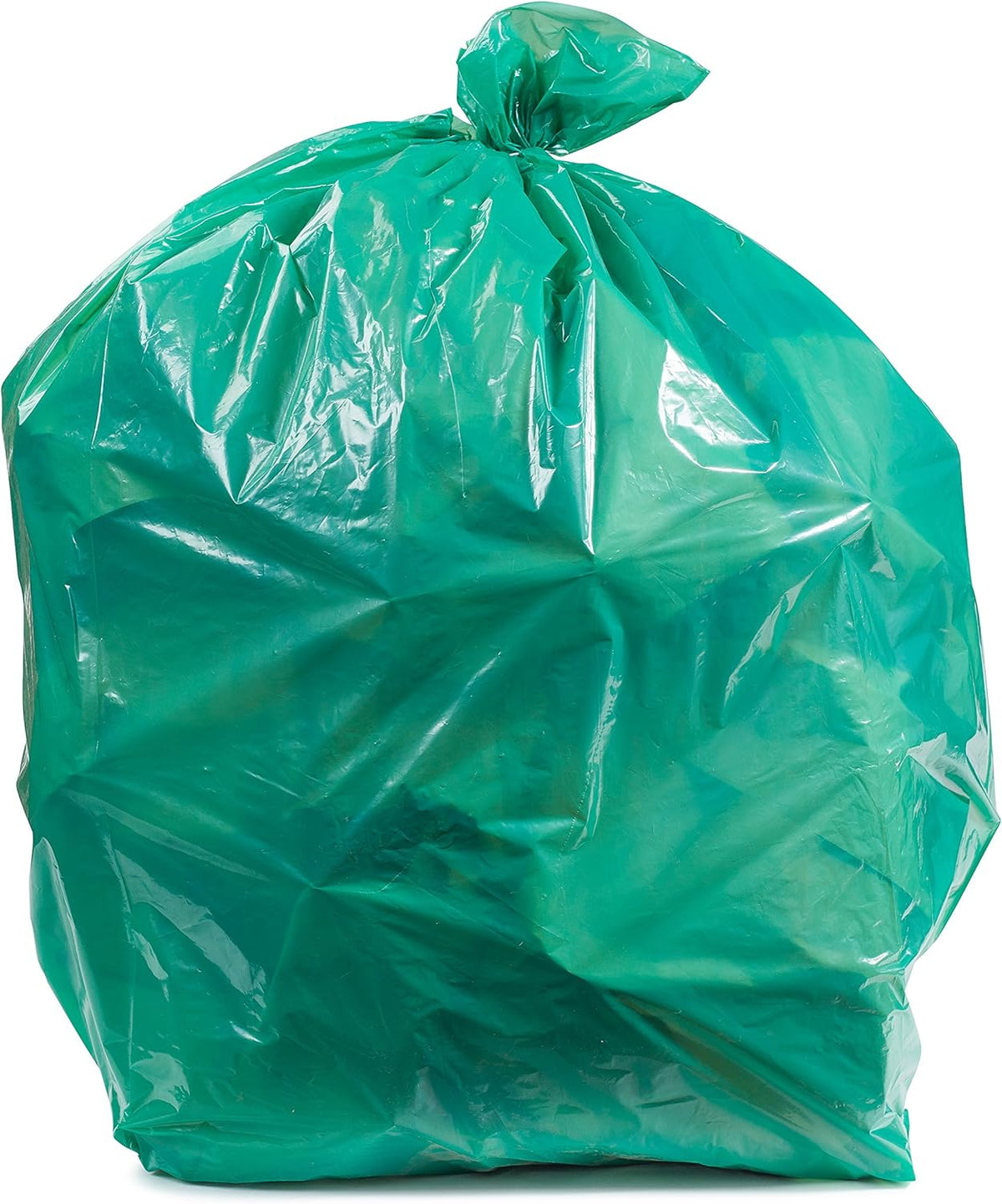 Plasticplace 31-33 Gallon Trash Bags │ 1.2 Mil │ Heavy Duty Garbage Can Liners │ 33" x 39", Green