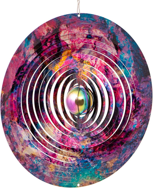 Galaxy Wind Spinners for Yard and Garden, Metal Ornaments for Garden Décor, Outdoor Wind Spinner