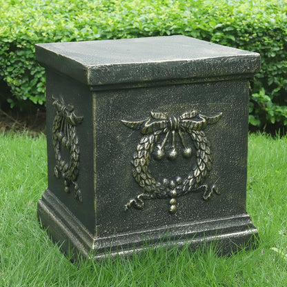 Garden Ear of Wheat Pedestal Statue Outdoor Base Decorative Sculpture Garden Flower Pot Side Table