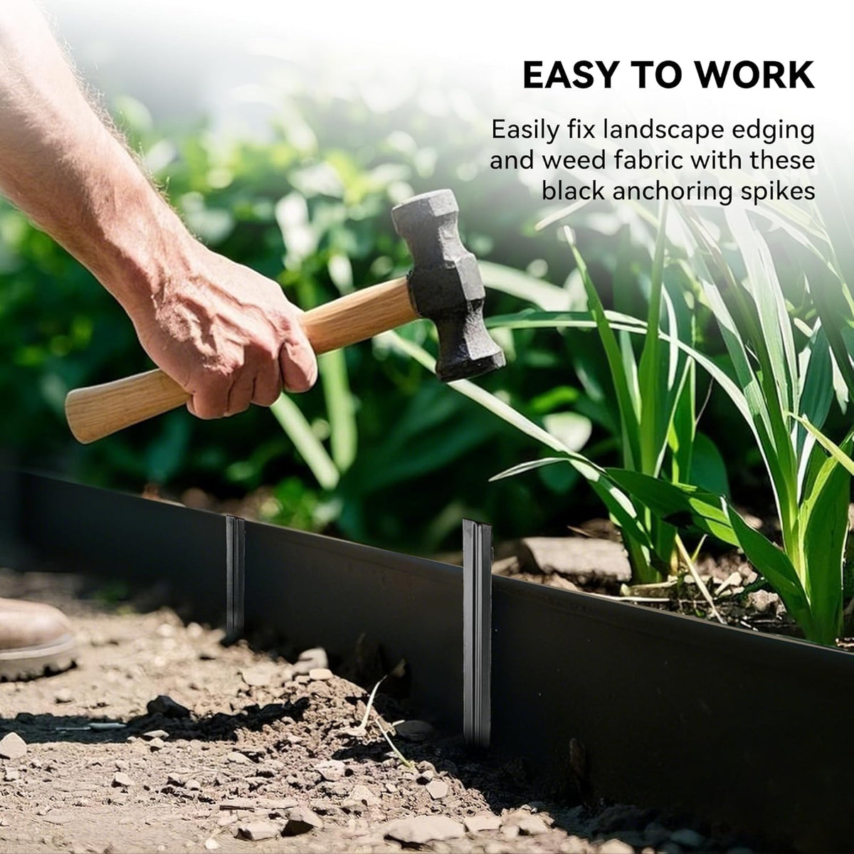 Metal Landscape Edging 6" x 50' Flexible Garden Border, Black