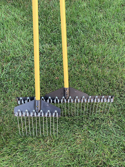 Standard Golf Garden Landscape Rake – 9” & 21" Head Garden Debris Rakes Combo | Elevate Your