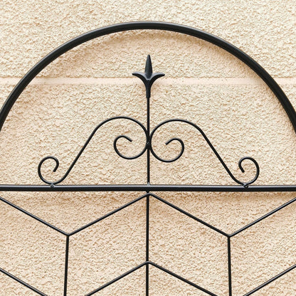Metal Garden Trellis Rustproof Trellis for Climbing Plants Outdoor Flower Support (Black-2 Pack