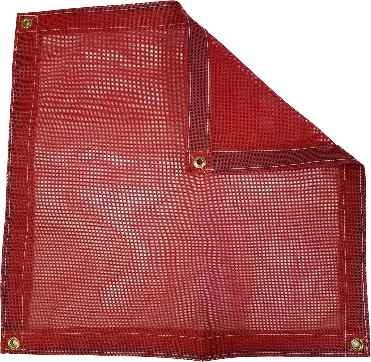 12 Ft. x 50 Ft. Red 10 Oz. Vinyl Coated Mesh Tarp